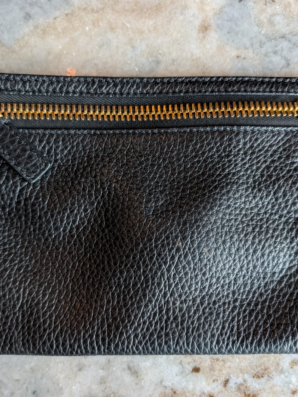 Tom Ford Black Leather Alix Bag with Gold Hardware